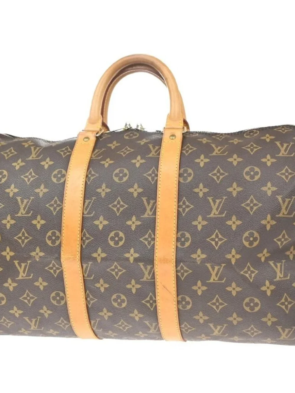 LOUIS VUITTON Keepall 45 Travel Hand Bag Monogram Leather Brown